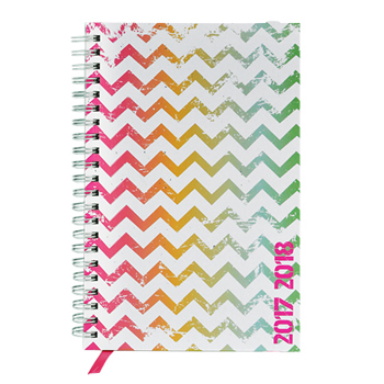 8713261977319 - Schoolagenda 2017-2018 ZigZag roze-geel