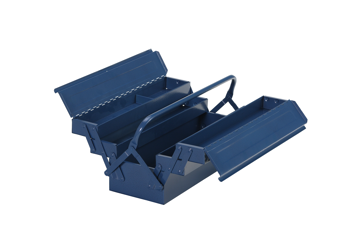 8716736000208 - Gereedschapskist Wesma 205N 5-dlg blauw staal 530x200x200mm