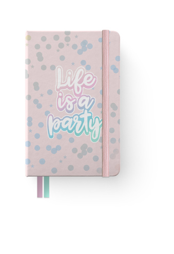 8717399907361 - Pretty Paradise notitieboek A5 met elastiek en lint