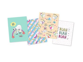 8717399907927 - Summer schrift fun A5 4 stuks assorti in krimp