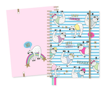 8717399907941 - Summer collegeblok  fun A4-met-elastiek