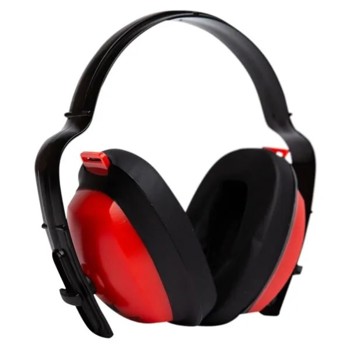 8718249020667 - Gehoorkap met hoofdbeugel SNR 25 rood