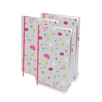 8718776014856 - Rekbare boekenkaft girls club (3 stuks)