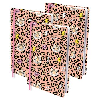 8718776021212 - Rekbare boekenkaft tiger (3 stuks)