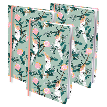 8718776021229 - Rekbare boekenkaft tropical bird (3 stuks)