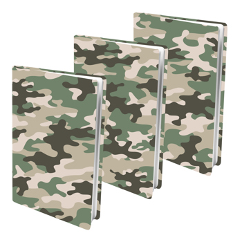 8718776135384 - Rekbare boekenkaft camouflage (3 stuks)
