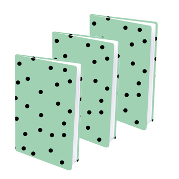8718776140333 - Rekbare boekenkaft polka dots (3 stuks)