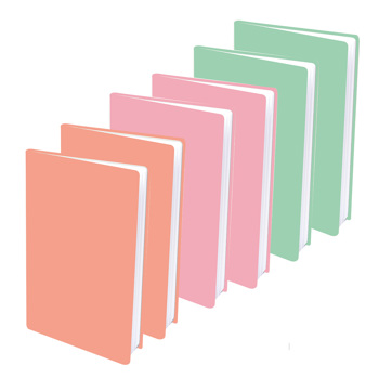 8718776141590 - Rekbare boekenkaft - pastel - 6 stuks