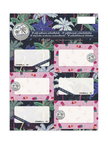 8718803106356 - O'Neill Girls etiketten (18 stuks)