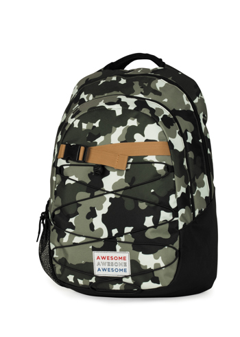 8718803108480 - Ergo double backpack green camouflage allover