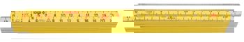 9002719018261 - Vouwmeter glasvezel 2 m geel