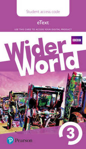9781292106823 - Wider world 3 student's eBook access card