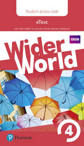 9781292107066 - Wider world 4 student's eBook access card