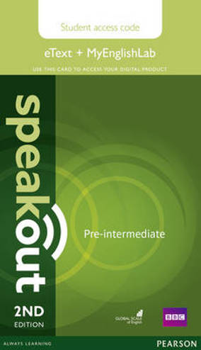 9781292172781 - Speakout Pre-Intermediate eText & MyEnglishLab Access Card
