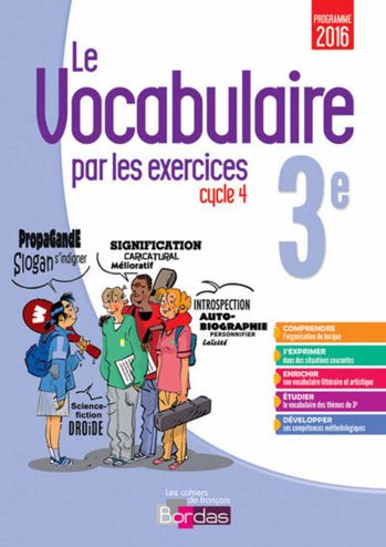 9782047334249 - Le Vocabulaire par les exercices 3e Cahier d'exercices (Ed. 2017)