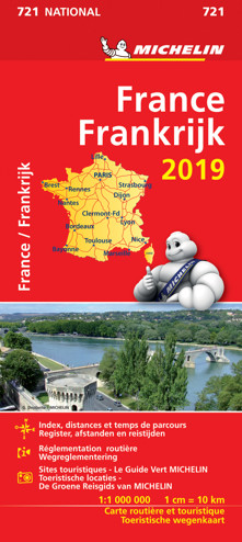 9782067236523 - Michelin landkaart 11721 Frankrijk 2019