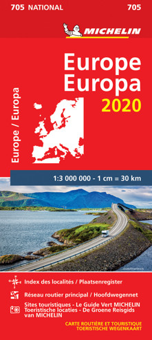 9782067243996 - Michelinkaart 11705 Europa 2020