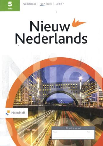 9789001022631 - Nieuw Nederlands ed 7.0 vwo 5 FLEX boek (incl. literatuur)