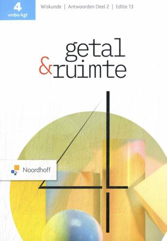 9789001055578 - Getal en ruimte (ed 13.0) 4 vmbo-kgt antwoordenboek deel 2