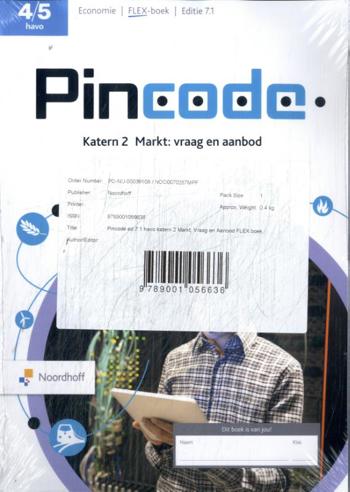 9789001056636 - Pincode ed 7.1 havo katern 2 Markt, Vraag en Aanbod FLEX boek