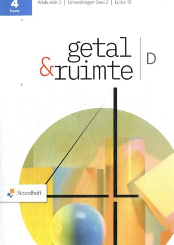 9789001064969 - Getal en ruimte (ed 13.0) wiskunde-d havo 2 uitwerkingenboek