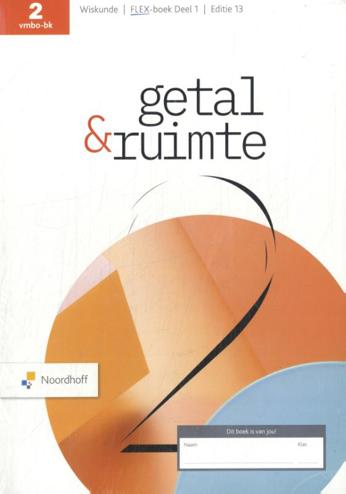 9789001079062 - Getal & Ruimte 13e ed vmbo-bk 2 FLEX leerwerkboek 1 en 2