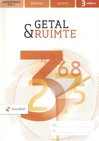 9789001576158 - Getal en ruimte (12e ed) 3 vmbo-k leerwerkboeken deel 1 + 2