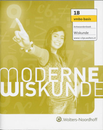 9789001702731 - Moderne wiskunde 9e editie 1 vmbo-b antwoordenboek deel b
