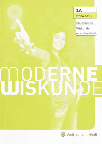 9789001702755 - Moderne wiskunde 9e editie 1 vmbo-b uitwerkingenboek deel a
