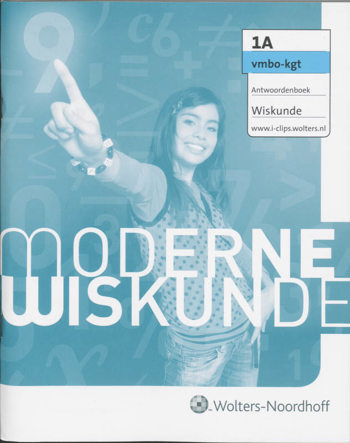 9789001702861 - Moderne wiskunde 9e editie 1 vmbo-kgt antwoordenboek deel a