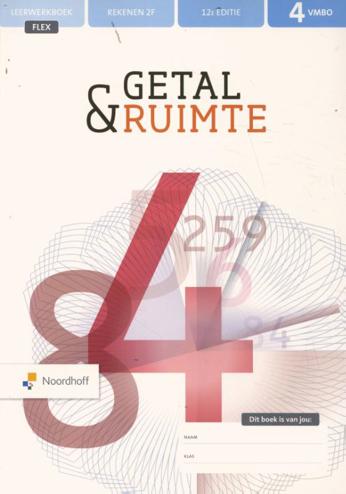 9789001745400 - Getal en ruimte (12 ed) 4 vmbo rekenen 2F FLEX boek