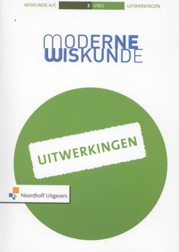 9789001795689 - Moderne wiskunde 10e ed 5v wiskunde-a/c uitwerkingenboek