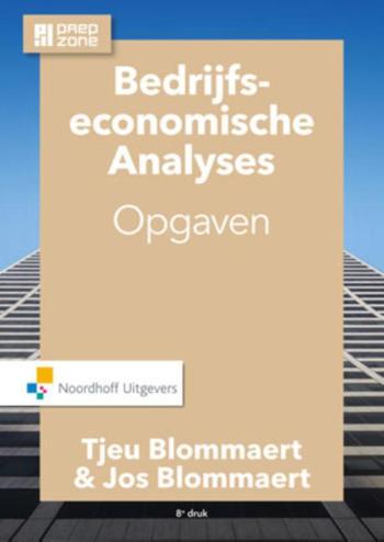9789001867225 - Bedrijfseconomische analyses opgaven