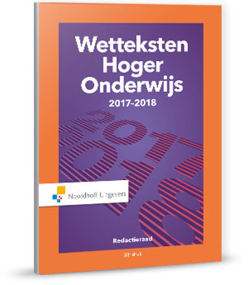 9789001875541 - Wetteksten Hoger Onderwijs 2017-2018
