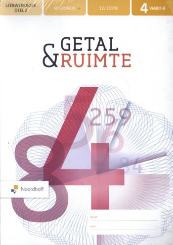9789001893835 - Getal en ruimte (12e ed) vmbo-b 4 leerwerkboek deel 1 + 2