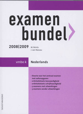 9789006074529 - Onderwijspers 2008-2009 vmbo-k examenbundel nederlands