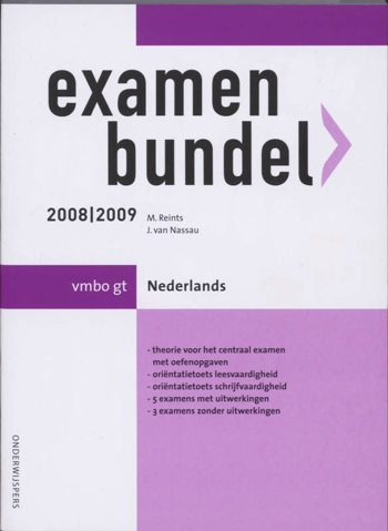 9789006074550 - Onderwijspers 2008-2009 vmbo-gt examenbundel nederlands