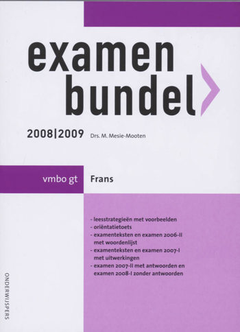 9789006074567 - Onderwijspers 2008-2009 vmbo-gt examenbundel frans
