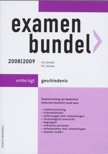 9789006074604 - Onderwijspers 2008-2009 vmbo-kgt examenbundel geschiedenis