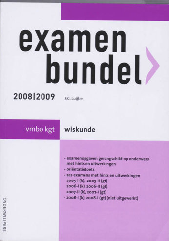 9789006074635 - Onderwijspers 2008-2009 vmbo-kgt examenbundel wiskunde