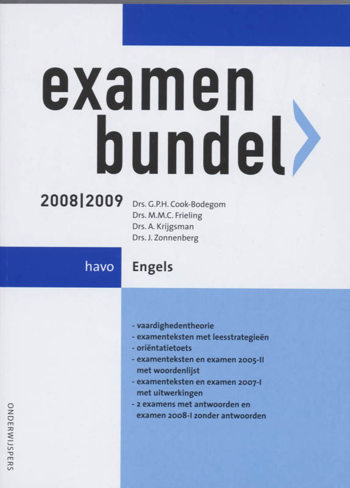 9789006074710 - Onderwijspers 2008-2009 havo examenbundel engels