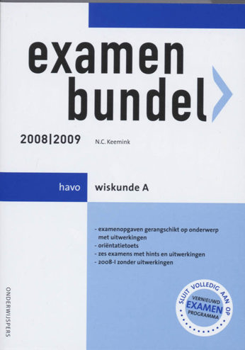 9789006074765 - Onderwijspers 2008-2009 havo examenbundel wiskunde a