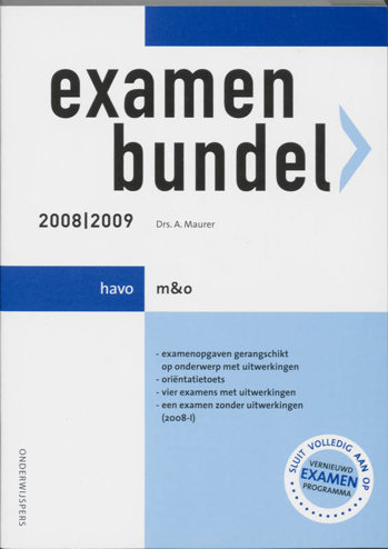 9789006074802 - Onderwijspers 2008-2009 havo examenbundel m&o