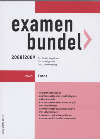 9789006074833 - Onderwijspers 2008-2009 vwo examenbundel frans