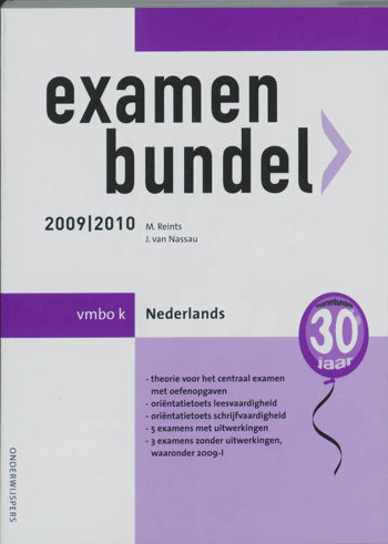 9789006075212 - Examenbundel 2009-2010 vmbo-k nederlands