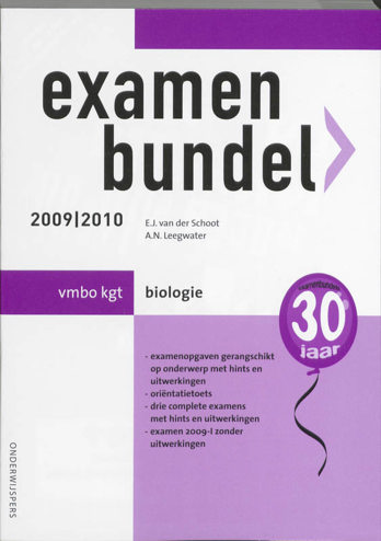 9789006075298 - Examenbundel 2009-2010 vmbo-kgt biologie