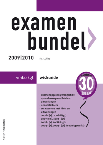 9789006075304 - Examenbundel 2009-2010 vmbo-kgt wiskunde