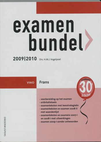 9789006075502 - Examenbundel 2009-2010 vwo frans