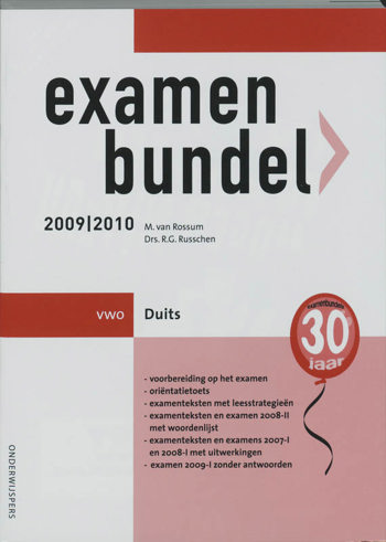 9789006075519 - Examenbundel 2009-2010 vwo duits