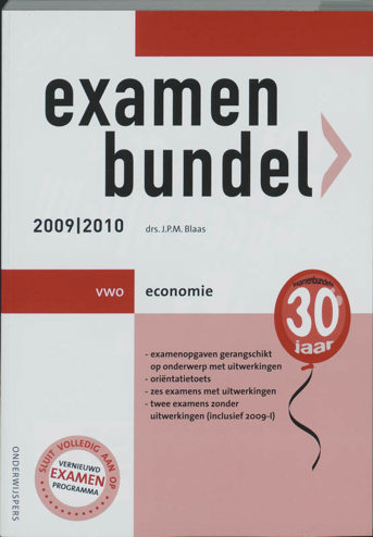 9789006075557 - Examenbundel 2009-2010 vwo economie